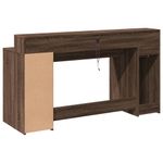 Casa si Gradina - Mobilier - Mese si birouri - Birouri - Birou cu lumini LED, stejar maro, 160x55x91 cm, lemn prelucrat - Infinity.ro