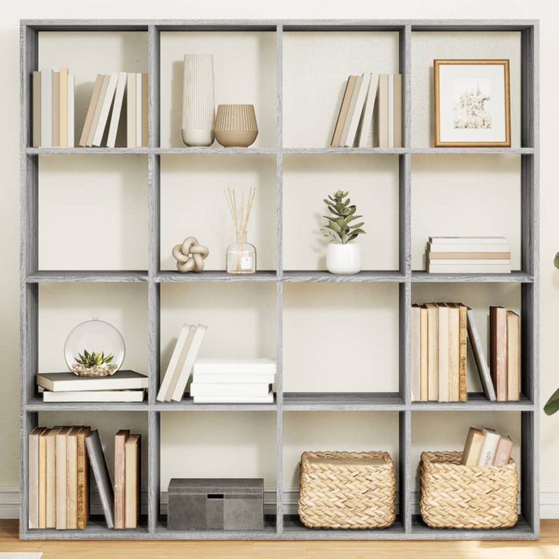 Casa si Gradina - Mobilier - Biblioteci si rafturi - Biblioteci - Biblioteca, gri sonoma, 137,5x29x137,5 cm, lemn prelucrat - Infinity.ro