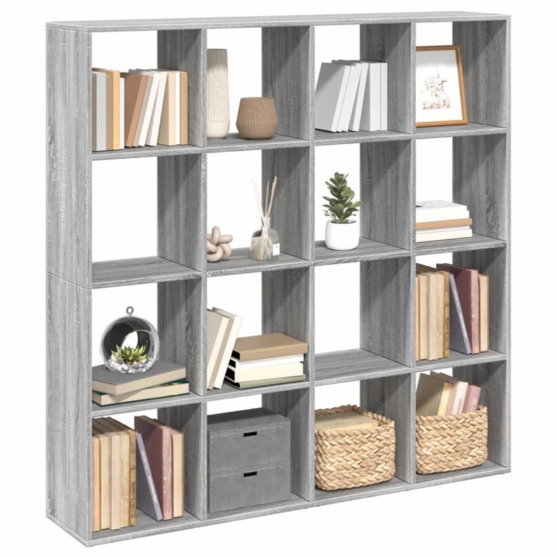 Casa si Gradina - Mobilier - Biblioteci si rafturi - Biblioteci - Biblioteca, gri sonoma, 137,5x29x137,5 cm, lemn prelucrat - Infinity.ro