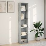 Casa si Gradina - Mobilier - Biblioteci si rafturi - Biblioteci - Biblioteca, gri beton, 40x30x189 cm, lemn prelucrat - Infinity.ro