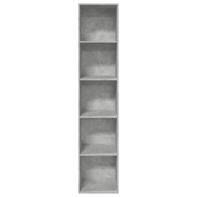 Casa si Gradina - Mobilier - Biblioteci si rafturi - Biblioteci - Biblioteca, gri beton, 40x30x189 cm, lemn prelucrat - Infinity.ro