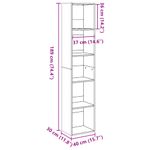 Casa si Gradina - Mobilier - Biblioteci si rafturi - Biblioteci - Biblioteca, gri beton, 40x30x189 cm, lemn prelucrat - Infinity.ro