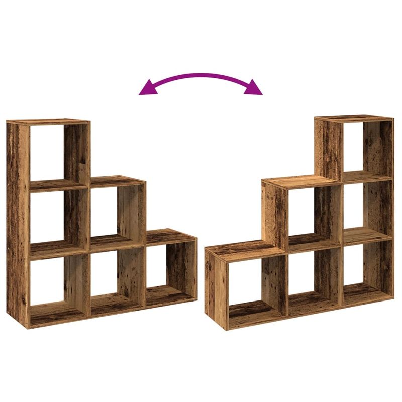 Casa si Gradina - Mobilier - Biblioteci si rafturi - Biblioteci - Biblioteca/separator, 3 niveluri  lemn vechi 99x29x99 cm lemn - Infinity.ro