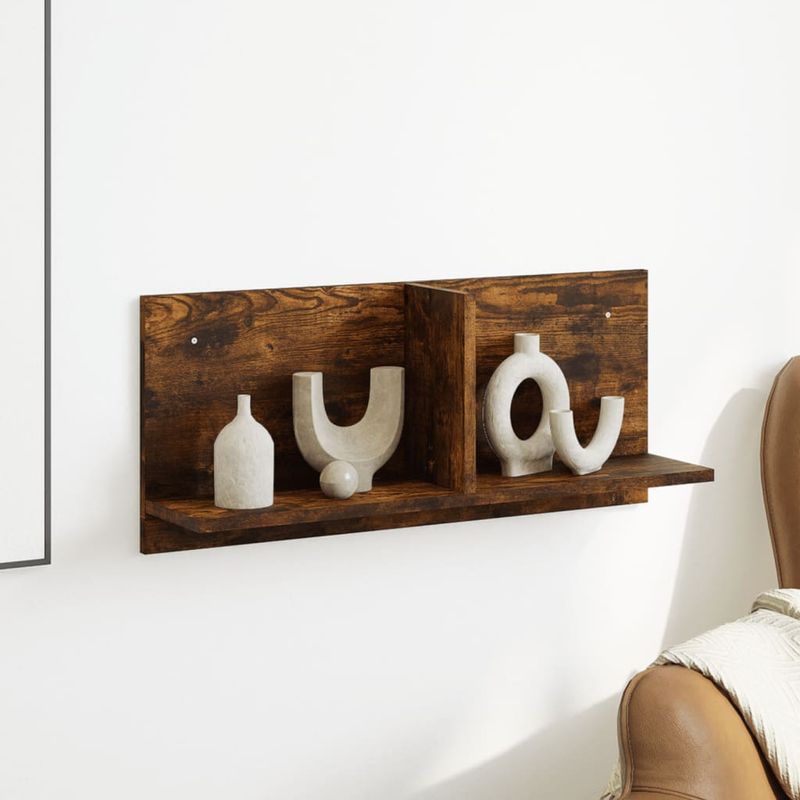 Casa si Gradina - Mobilier - Biblioteci si rafturi - Rafturi - Dulap de perete, stejar fumuriu, 70x16,5x30 cm, lemn prelucrat - Infinity.ro