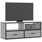 Casa si Gradina - Mobilier - Comode si corpuri - Comode - Dulap TV, gri sonoma, 100x31x39,5 cm, lemn prelucrat si metal - Infinity.ro