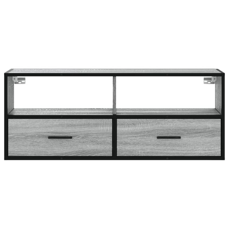 Casa si Gradina - Mobilier - Comode si corpuri - Comode - Dulap TV, gri sonoma, 100x31x39,5 cm, lemn prelucrat si metal - Infinity.ro