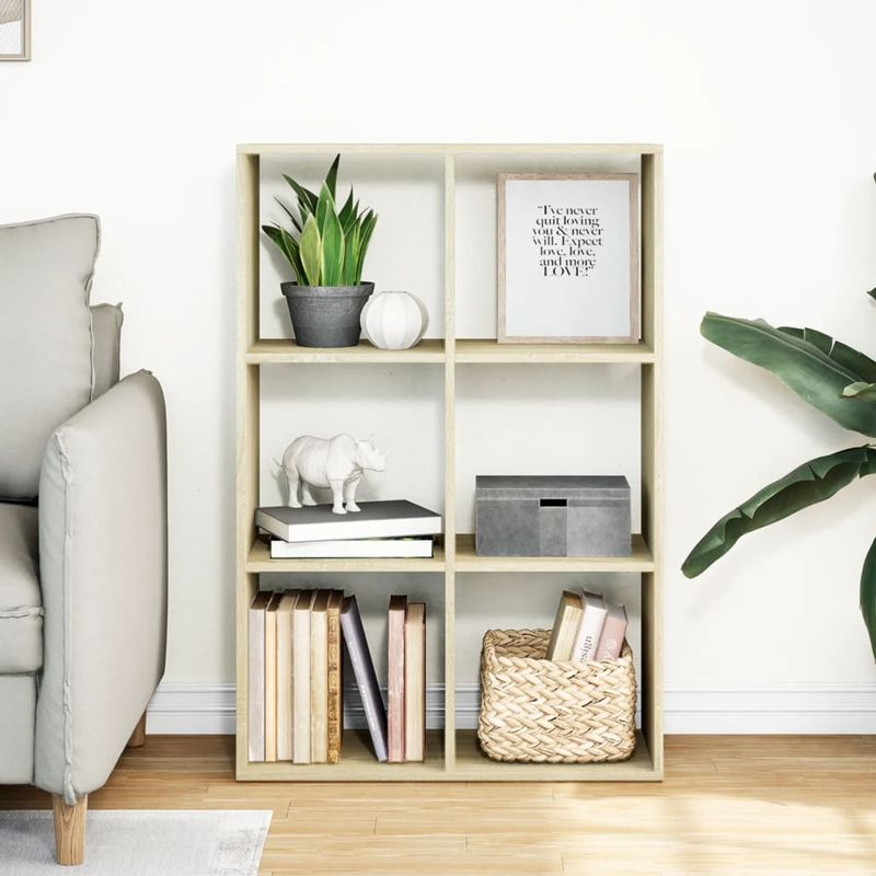 Casa si Gradina - Mobilier - Biblioteci si rafturi - Biblioteci - Biblioteca/separator camera stejar sonoma 69,5x29x103,5 cm lemn - Infinity.ro