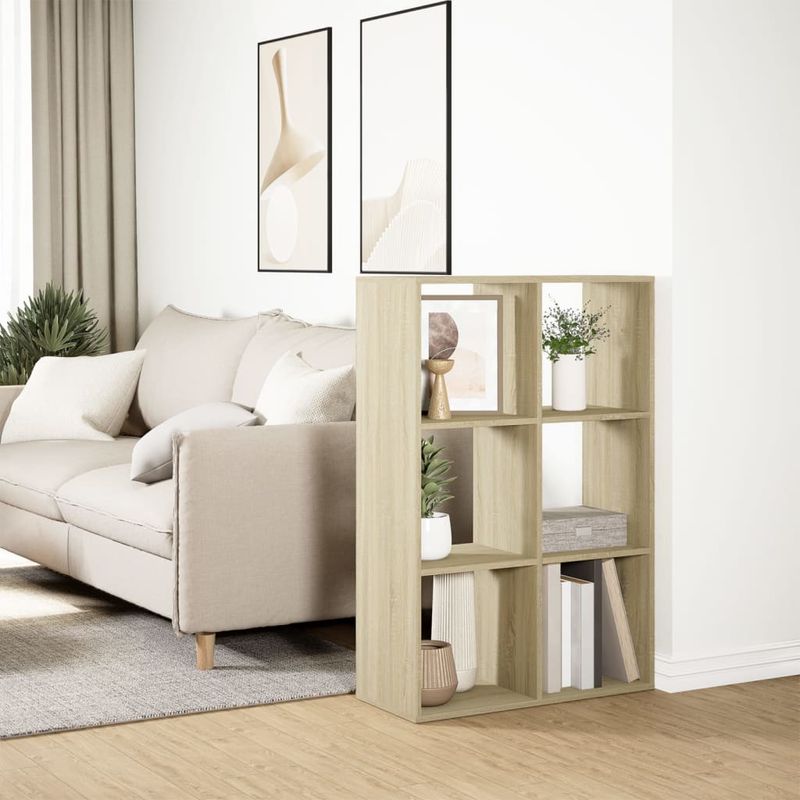 Casa si Gradina - Mobilier - Biblioteci si rafturi - Biblioteci - Biblioteca/separator camera stejar sonoma 69,5x29x103,5 cm lemn - Infinity.ro