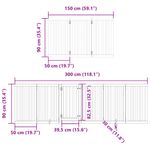 Petshop - Accesorii petshop - Culcusuri si custi - Tarcuri si colivii - Poarta caini pliabila cu usa 15 panouri, alb, 750 cm, lemn plop - Infinity.ro