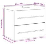 Casa si Gradina - Mobilier - Seturi de mobilier - Seturi baie - Set mobilier de baie, 2 piese, gri beton, lemn compozit - Infinity.ro