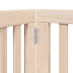 Petshop - Accesorii petshop - Culcusuri si custi - Custi interior si exterior - Poarta de caini pliabila cu usa, 15 panouri, 750 cm, lemn plop - Infinity.ro