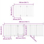 Petshop - Accesorii petshop - Culcusuri si custi - Custi interior si exterior - Poarta de caini pliabila cu usa, 15 panouri, 750 cm, lemn plop - Infinity.ro