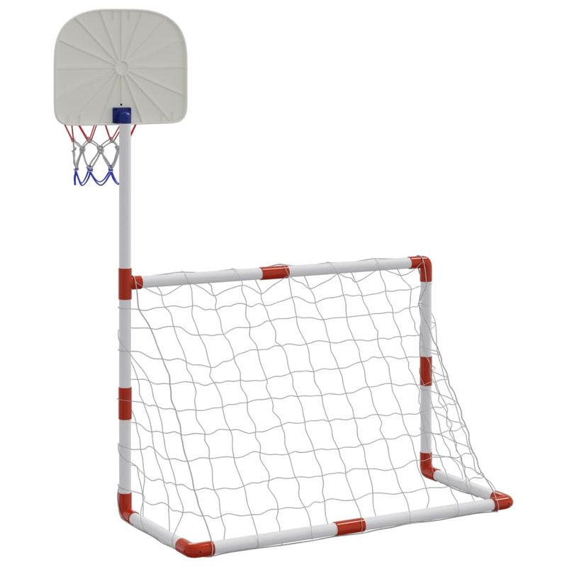 Sport si Outdoor - Sporturi de echipa - Baschet - Mingi de baschet - Set fotbal si baschet pentru copii cu mingi, 98x50x70 cm - Infinity.ro