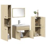 Casa si Gradina - Mobilier - Seturi de mobilier - Seturi baie - Set mobilier de baie, 5 piese, stejar sonoma, lemn prelucrat - Infinity.ro