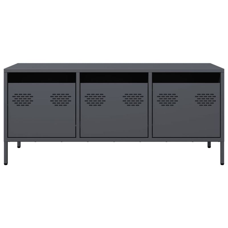 Casa si Gradina - Mobilier - Comode si corpuri - Comode - Dulap TV, antracit, 101,5x39x43,5 cm, otel laminat la rece - Infinity.ro