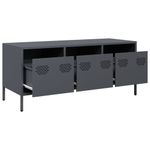 Casa si Gradina - Mobilier - Comode si corpuri - Comode - Dulap TV, antracit, 101,5x39x43,5 cm, otel laminat la rece - Infinity.ro