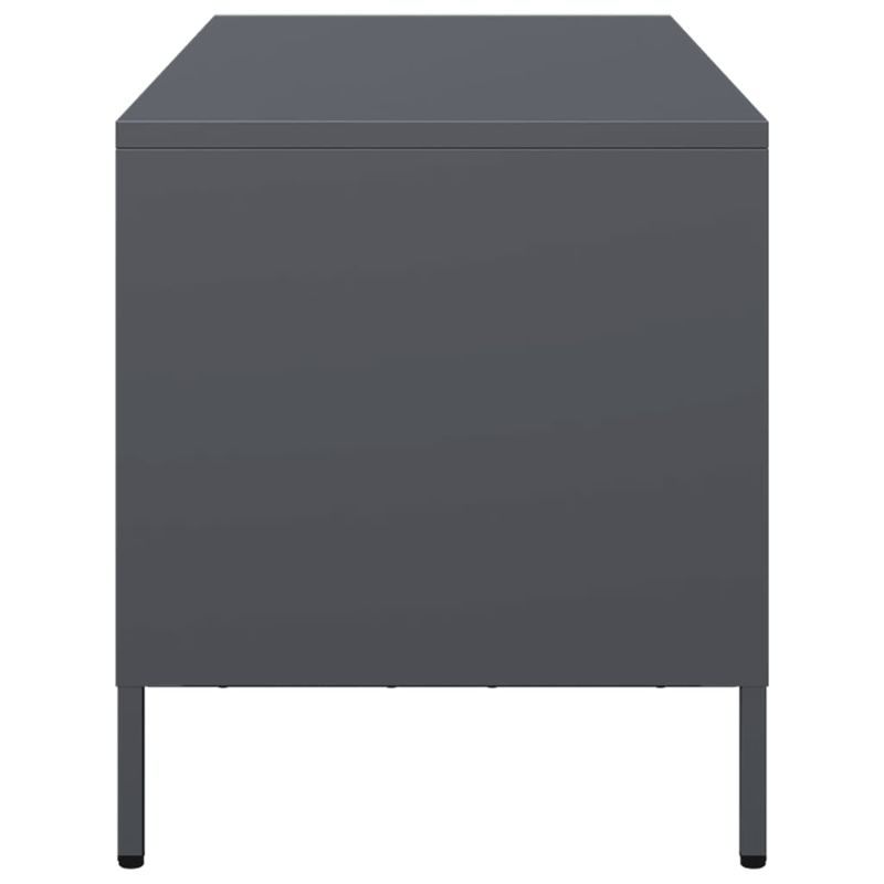 Casa si Gradina - Mobilier - Comode si corpuri - Comode - Dulap TV, antracit, 101,5x39x43,5 cm, otel laminat la rece - Infinity.ro