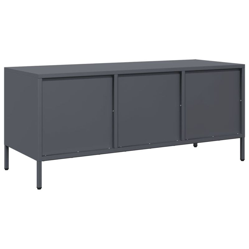 Casa si Gradina - Mobilier - Comode si corpuri - Comode - Dulap TV, antracit, 101,5x39x43,5 cm, otel laminat la rece - Infinity.ro