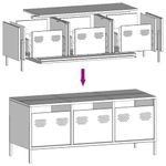 Casa si Gradina - Mobilier - Comode si corpuri - Comode - Dulap TV, antracit, 101,5x39x43,5 cm, otel laminat la rece - Infinity.ro