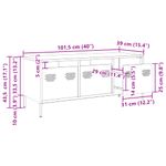 Casa si Gradina - Mobilier - Comode si corpuri - Comode - Dulap TV, antracit, 101,5x39x43,5 cm, otel laminat la rece - Infinity.ro