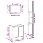 Casa si Gradina - Mobilier - Seturi de mobilier - Seturi baie - Set mobilier de baie, 3 piese, stejar sonoma, lemn prelucrat - Infinity.ro