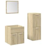 Casa si Gradina - Mobilier - Seturi de mobilier - Seturi baie - Set mobilier de baie, 3 piese, stejar sonoma, lemn prelucrat - Infinity.ro