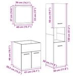 Casa si Gradina - Mobilier - Seturi de mobilier - Seturi baie - Set mobilier de baie, 3 piese, stejar sonoma, lemn prelucrat - Infinity.ro