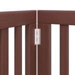 Petshop - Accesorii petshop - Culcusuri si custi - Custi interior si exterior - Poarta caini pliabila cu usa 9 panouri maro, 450 cm, lemn plop - Infinity.ro