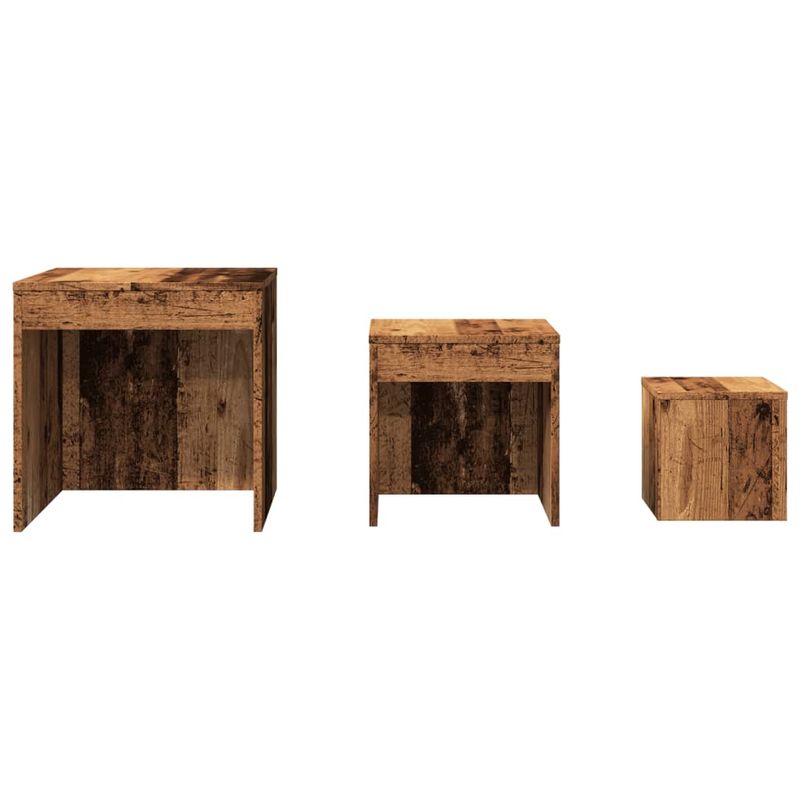Casa si Gradina - Mobilier - Mese si birouri - Mese living - Mese suprapuse, 3 buc., lemn vechi, lemn prelucrat - Infinity.ro