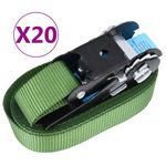 Casa si Gradina - Constructii - Depozitare, transport si protectie - Accesorii echipamente pentru transport si ridicat - Chingi de fixare cu clichet, 20 buc., verde, 6 m, 800 daN - Infinity.ro