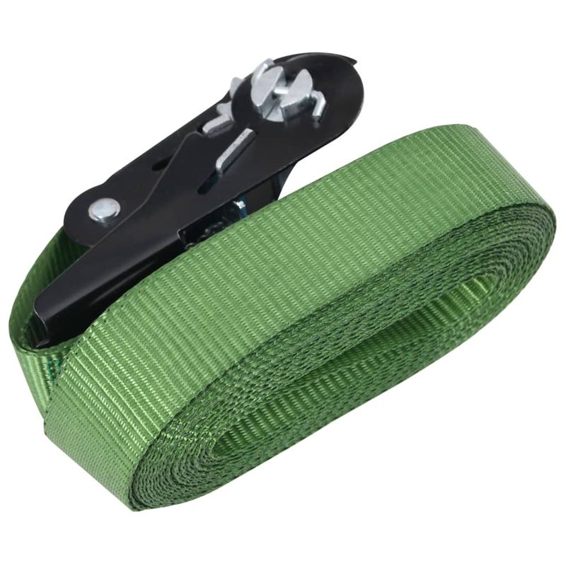 Casa si Gradina - Constructii - Depozitare, transport si protectie - Accesorii echipamente pentru transport si ridicat - Chingi de fixare cu clichet, 20 buc., verde, 6 m, 800 daN - Infinity.ro