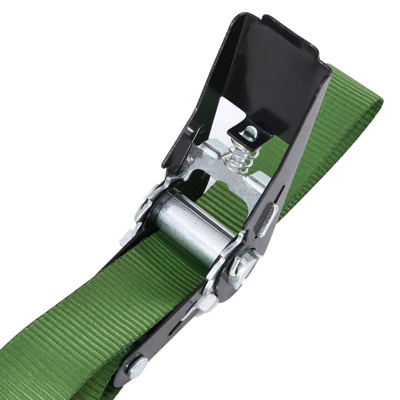 Casa si Gradina - Constructii - Depozitare, transport si protectie - Accesorii echipamente pentru transport si ridicat - Chingi de fixare cu clichet, 20 buc., verde, 6 m, 800 daN - Infinity.ro
