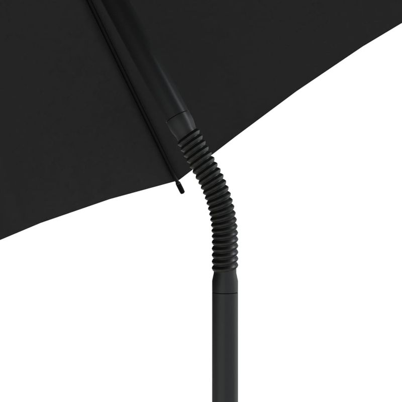 Casa si Gradina - Gradina si terasa - Mobilier exterior - Canapele si fotolii gradina - Canapea de gradina cu 2 locuri/umbrela/taburete negru și crem poliratan - Infinity.ro