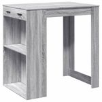 Casa si Gradina - Mobilier - Mese si birouri - Mese bucatarie si dining - Masa de bar, Sonoma gri, 102x70x103,5 cm, lemn prelucrat - Infinity.ro