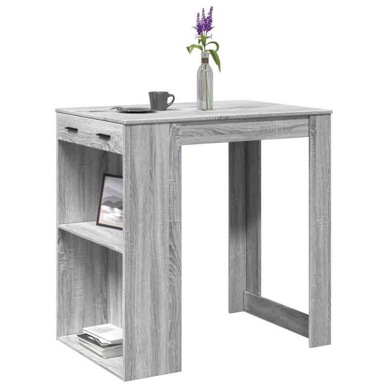 Casa si Gradina - Mobilier - Mese si birouri - Mese bucatarie si dining - Masa de bar, Sonoma gri, 102x70x103,5 cm, lemn prelucrat - Infinity.ro