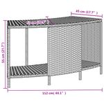 Casa si Gradina - Gradina si terasa - Piscine si accesorii - Accesorii piscine - Imprejmuire cada cu hidromasaj, negru, poliratan / lemn acacia - Infinity.ro