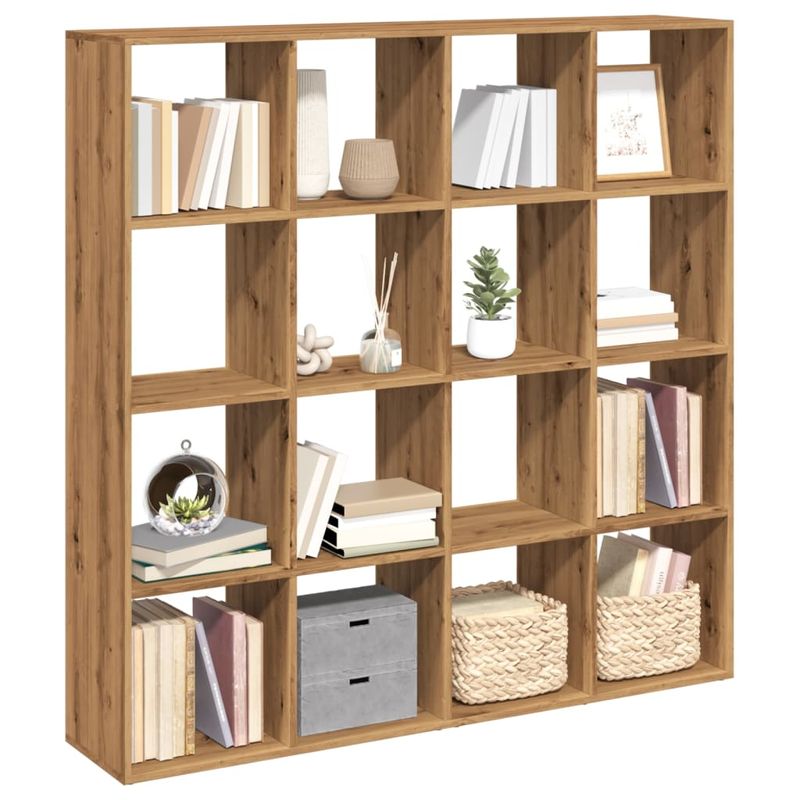 Casa si Gradina - Mobilier - Biblioteci si rafturi - Biblioteci - Biblioteca, stejar artizanal, 137,5x29x137,5 cm, lemn prelucrat - Infinity.ro