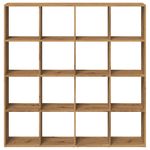 Casa si Gradina - Mobilier - Biblioteci si rafturi - Biblioteci - Biblioteca, stejar artizanal, 137,5x29x137,5 cm, lemn prelucrat - Infinity.ro