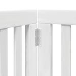 Petshop - Accesorii petshop - Culcusuri si custi - Custi interior si exterior - Poarta caini pliabila cu usa 12 panouri, alb, 600 cm, lemn plop - Infinity.ro