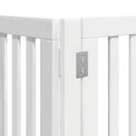 Petshop - Accesorii petshop - Culcusuri si custi - Custi interior si exterior - Poarta caini pliabila cu usa 12 panouri, alb, 600 cm, lemn plop - Infinity.ro