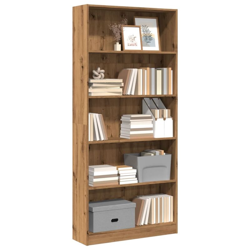 Casa si Gradina - Mobilier - Biblioteci si rafturi - Biblioteci - Biblioteca, stejar artizanal, 80x24x176 cm, lemn prelucrat - Infinity.ro