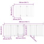 Petshop - Accesorii petshop - Culcusuri si custi - Custi interior si exterior - Poarta caini pliabila cu usa 15 panouri maro 750 cm, lemn plop - Infinity.ro