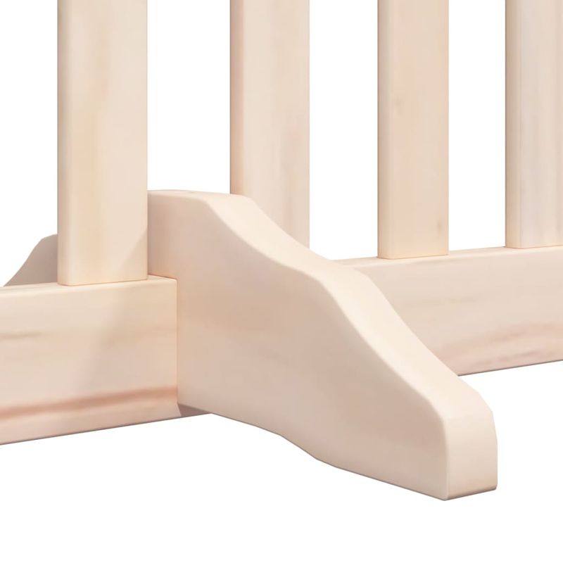 Petshop - Accesorii petshop - Culcusuri si custi - Custi interior si exterior - Poarta de caini pliabila cu usa, 8 panouri, 640 cm, lemn plop - Infinity.ro