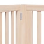 Petshop - Accesorii petshop - Culcusuri si custi - Custi interior si exterior - Poarta de caini pliabila cu usa, 8 panouri, 640 cm, lemn plop - Infinity.ro