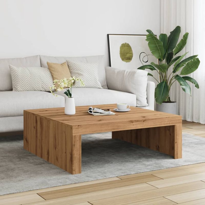 Casa si Gradina - Mobilier - Mese si birouri - Masute de cafea - Masuta cafea, stejar artizanal, 100x100x35 cm, lemn prelucrat - Infinity.ro