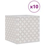 Casa si Gradina - Mobilier - Organizare si depozitare - Cutii depozitare - Cutii depozitare pliabile 10buc. crem 32x32x32cm textil netesut - Infinity.ro
