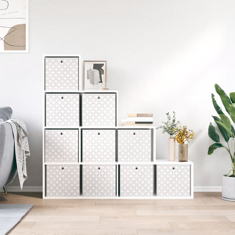Casa si Gradina - Mobilier - Organizare si depozitare - Cutii depozitare - Cutii depozitare pliabile 10buc. crem 32x32x32cm textil netesut - Infinity.ro