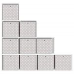 Casa si Gradina - Mobilier - Organizare si depozitare - Cutii depozitare - Cutii depozitare pliabile 10buc. crem 32x32x32cm textil netesut - Infinity.ro