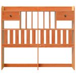 Casa si Gradina - Mobilier - Paturi si accesorii - Accesorii paturi - Tablie de pat cu depozitare maro ceruit, 135 cm, lemn masiv pin - Infinity.ro