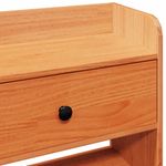 Casa si Gradina - Mobilier - Paturi si accesorii - Accesorii paturi - Tablie de pat cu depozitare maro ceruit, 135 cm, lemn masiv pin - Infinity.ro